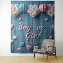 Gender Reveal Boy eller Girl Backup Large