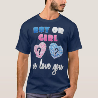 Gender Reveal Boy eller Girl Vi Kärlek You Reveal T Shirt