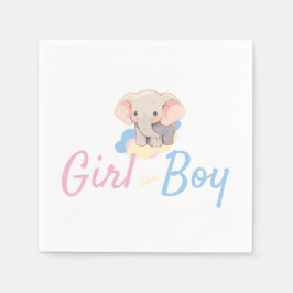 Gender Reveal Boy or Girl? Pappersservett