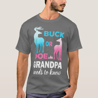 Gender Reveal Buck eller Doe Grandpa T Shirt