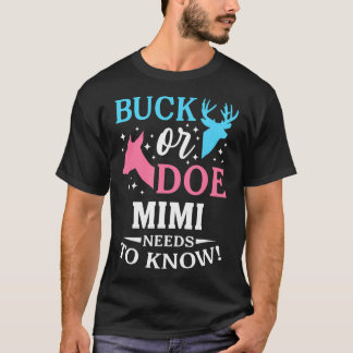 Gender Reveal Buck eller Doe Mimi Matching Baby Pa T Shirt