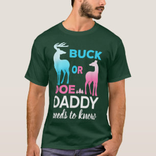 Gender Reveal Buck eller Doe Pappa T Shirt