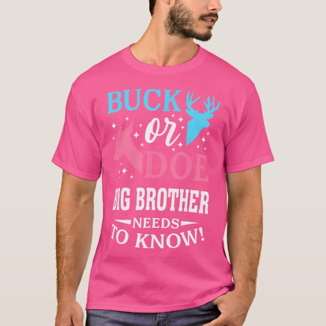 Gender Reveal Buck Or Doe Brother Matching Baby Pa T Shirt (Framsida)