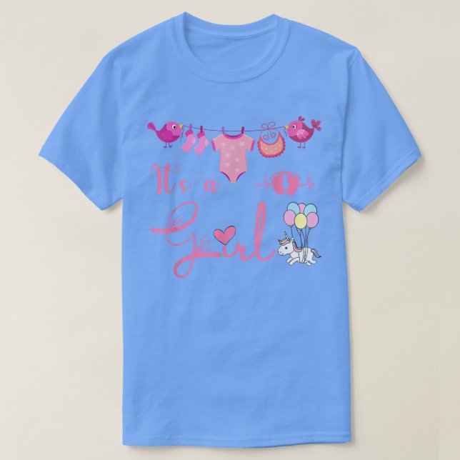 Gender Reveal Coola Team Girl party T Shirt (Design framsida)