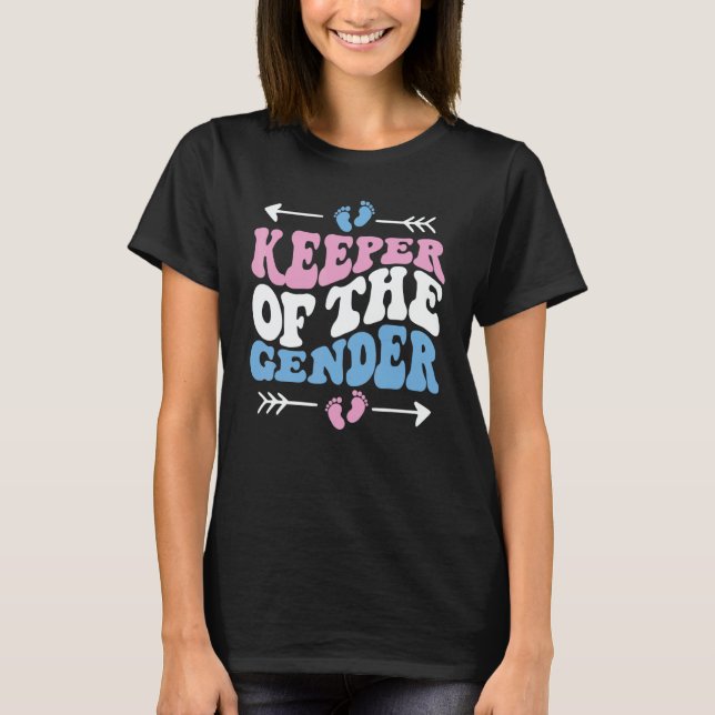Gender Reveal   Cute Keeper Of The Gender T Shirt (Framsida)
