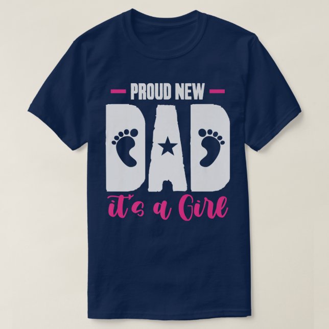 Gender Reveal Fars dag stolt New Pappa sin Gi T Shirt (Design framsida)