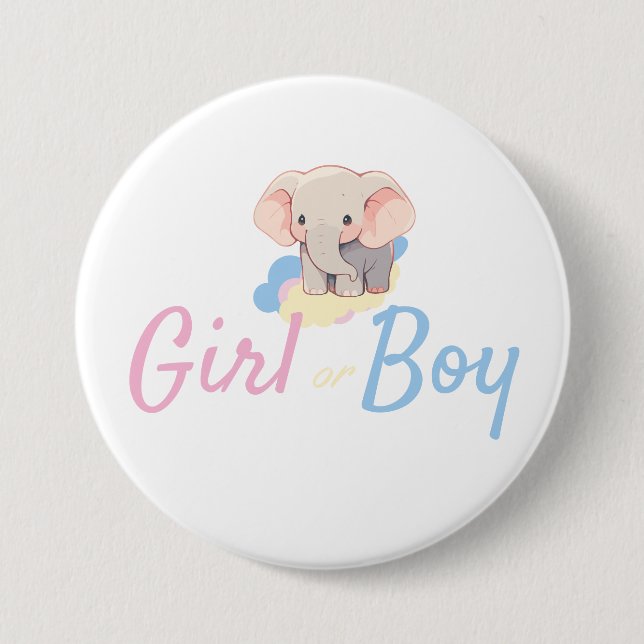 Gender Reveal Fille ou Garçon Knapp (Framsida)