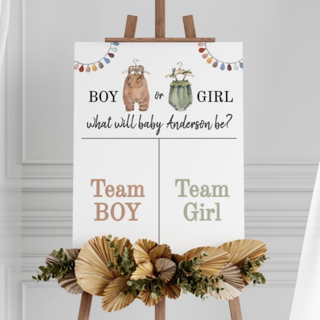 Gender Reveal Game Boy eller Girl fall Poster (Skapare uppladdad)