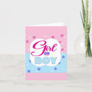 Gender Reveal Girl eller Boy Helgkort