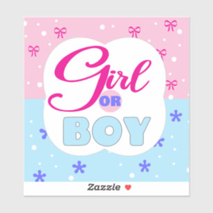 Gender Reveal Girl eller Boy Klistermärken