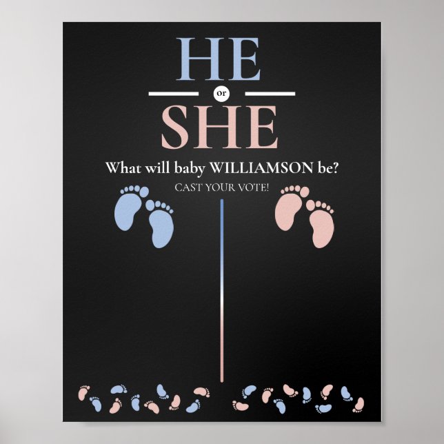 Gender Reveal. Gissa Gendernas röstspel Poster (Framsidan)
