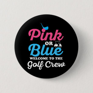 Gender Reveal Golf för en Golf-familj Knapp