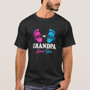 Gender Reveal Grandpa Baby Shower Granddad T Shirt