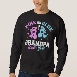 Gender Reveal Grandpa Fars dag Lång Ärmad Tröja