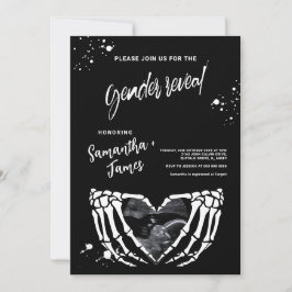 Gender Reveal Grunge Halllween booy eller ghoul Inbjudningar