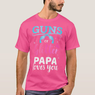 Gender Reveal Gunnar eller Glitter Pappa som match T Shirt