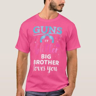 Gender Reveal Guns Glitter Brother Matching Baby P T Shirt