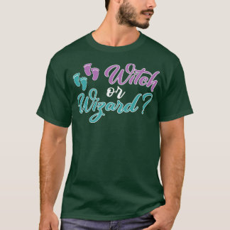 Gender Reveal Halloween Witch Or Wizard T Shirt
