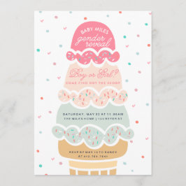 GENDER REVEAL - här är scoop glass party Inbjudningar