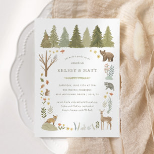 Gender Reveal Healzin Forest Animals Inbjudningar