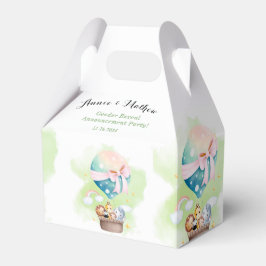 Gender Reveal i Sage Baby djur Safari Presentaskar