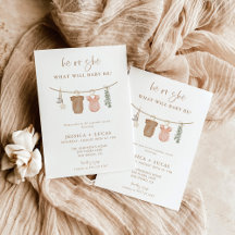 Gender Reveal Inbjudan | Boho Neutralt Gender Reve