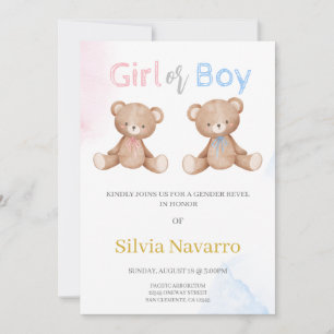 Gender Reveal Inbjudningar