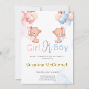 Gender Reveal Inbjudningar