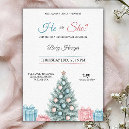 Gender Reveal Invitation with festive theme Inbjudningar