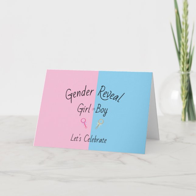 Gender Reveal Kort (Framsida)