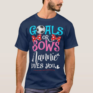 Gender reveal mål eller Bows Nannie Kärlek du Soce T Shirt