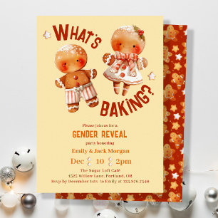 Gender Reveal med Baking Gingertea Inbjudningar