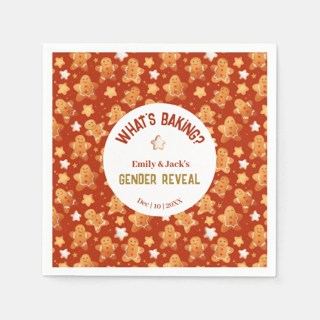 Gender Reveal med Baking Gingertea Pappersservett (Framsidan)