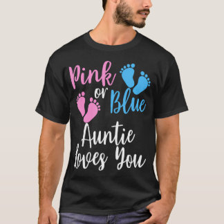 Gender Reveal Moster Shirt Rosa eller Blue Auntie T Shirt