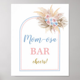 Gender Reveal Pampas Grass Arch Momosa Pub-tecken Poster