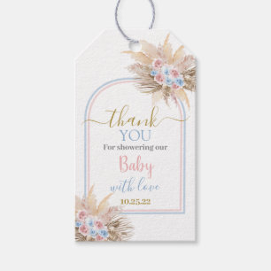 Gender Reveal Pampas Grass Gift-Märkre Presentetikett