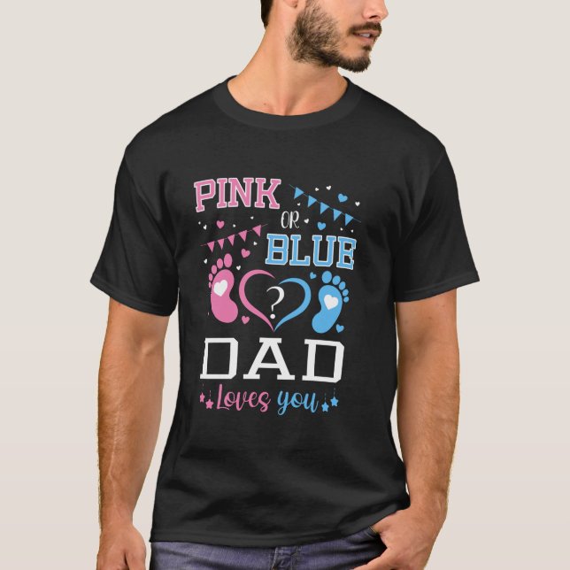 Gender Reveal Pappa Cute Family Party Mor dag H T Shirt (Framsida)
