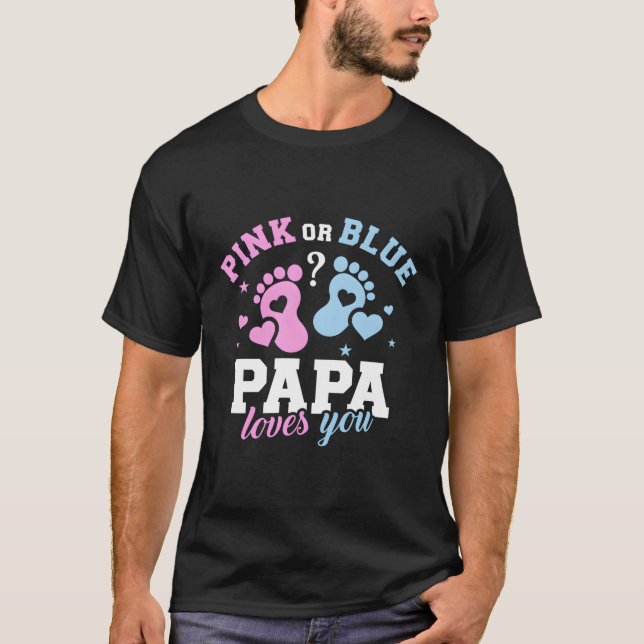 Gender Reveal Pappa Pappa T Shirt (Framsida)