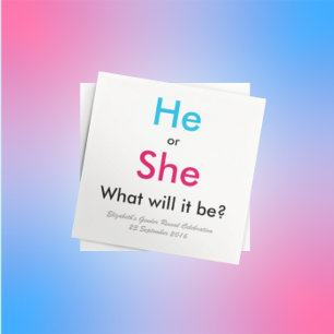 Gender Reveal Pappersservett