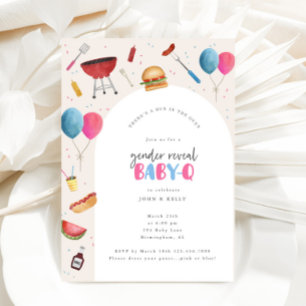 Gender Reveal Party Baby-Q (BBQ) - inbjudan