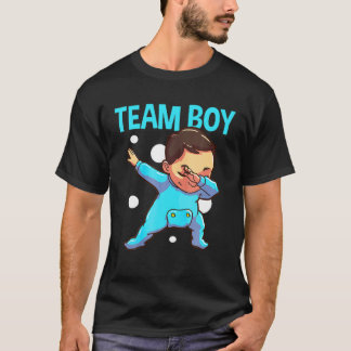 Gender Reveal Party Blue Baby Announcement Team Bo T Shirt
