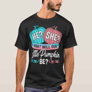 Gender Reveal Party Cute Pumpkin Baby Shower Mamma T Shirt