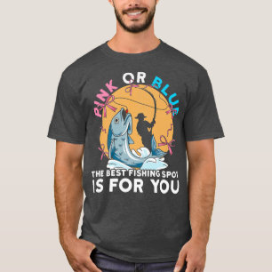 Gender Reveal Party Design for Fishing älskare T Shirt