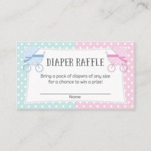 Gender Reveal Party Diaper Raffle Biljett Tilläggskort