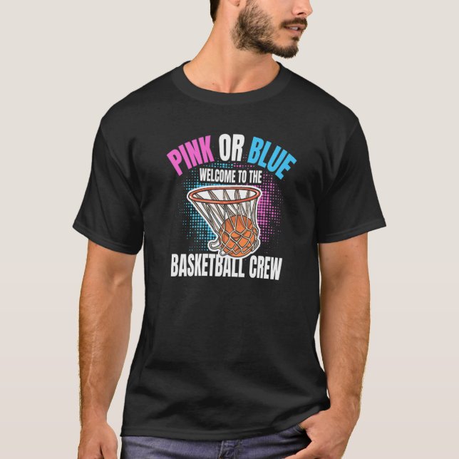Gender Reveal Party For A Basketball Player T Shirt (Framsida)