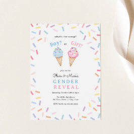 Gender Reveal Party Glass Scoop Inbjudningar
