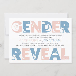 Gender Reveal Party Inbjudningar