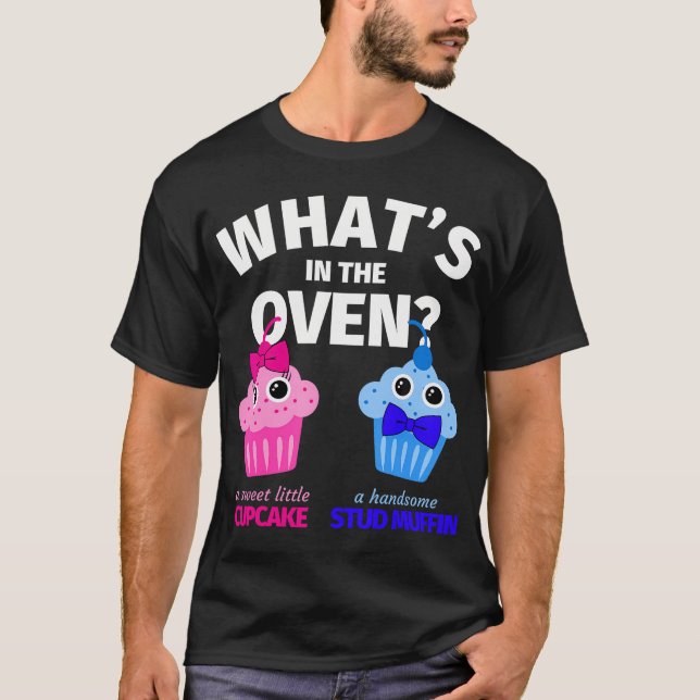 Gender Reveal Party Shirts - Funny Cupcakemuffin G T Shirt (Framsida)