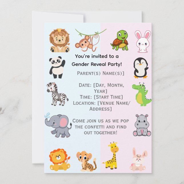 Gender Reveal Party Spara Datumet (Framsida)