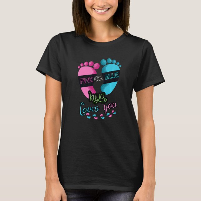 Gender Reveal Party Team Baby Shower Pinisy Blue T Shirt (Framsida)